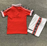 1998-1999 Man Utd Home Retro Kids Soccer Jersey