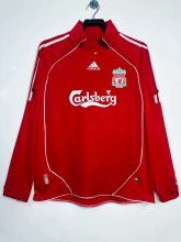 2006-2008 LIV Home Long Sleeve Retro Soccer Jersey