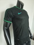 1998 Brazil Black Player Version Retro Soccer Jersey