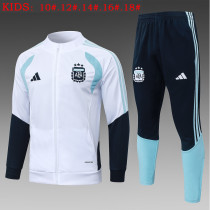 26-27 Argentina High Quality Kids Half Pull Tracksuit