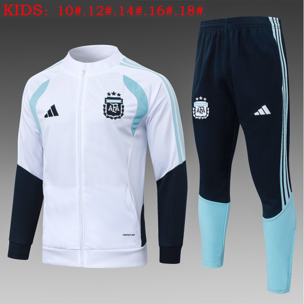 26-27 Argentina High Quality Kids Half Pull Tracksuit