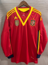 2013 Spain Long Sleeve Retro Soccer Jersey