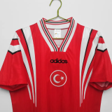 1996 Turkey Red Retro Soccer Jersey