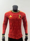 2026 World Cup Belgium Home Long sleeves Player Version Soccer Jersey