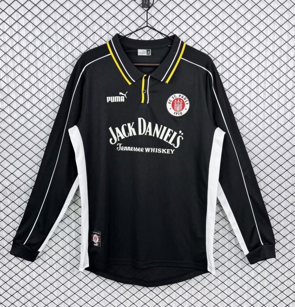 1999-2000 St. Pauli Away Long Sleeve Retro Soccer Jersey