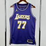 25-26 Lakers DONCIC #77 Purple Top Quality Hot Pressing NBA Jersey (Trapeze Edition) 飞人版
