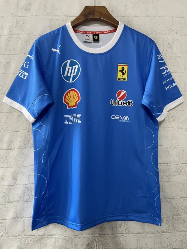 2025 F1 Ferrari New Pattern Short Sleeve Racing Suit