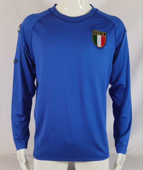 2000 Italy Home Long sleeves Retro Soccer Jersey