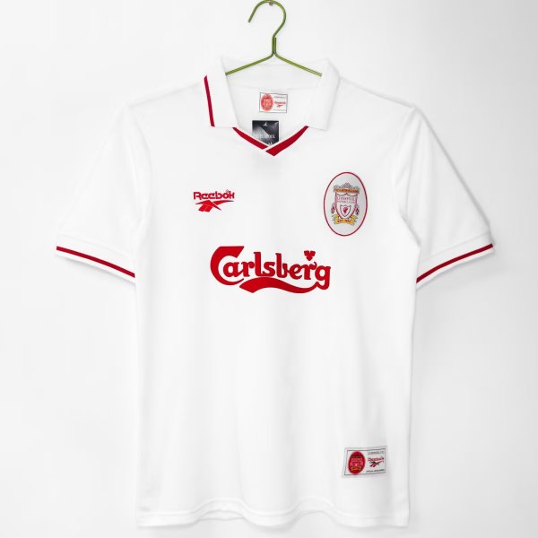 1996-1997 LIV Away Retro White Soccer Jersey