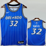 25-26 Magic O'NEAL #32 Blue Top Quality Hot Pressing NBA Jersey(条纹)