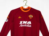 2000-2001 Roma Home Long Sleeve Retro Soccer Jersey