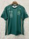 2025 F1 Aston New Pattern Short Sleeve Racing Suit（圆领，无号码）