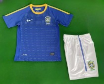 2010 Brazil Away Retro Kids Soccer Jersey