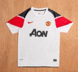 2010-2011 Man Utd UCL Version Away White Retro Soccer Jersey