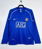 2007-2008 Man Utd Goalkeeper Long Sleeves Retro Soccer Jersey