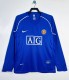 2007-2008 Man Utd Goalkeeper Long Sleeves Retro Soccer Jersey