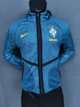 2026 Brazil Blue Pre-Competition Training Windbreaker