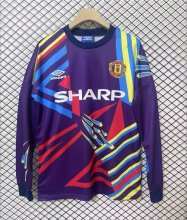 1992-1993 Man Utd GoalKeeper Long Sleeves Retro Soccer Jersey