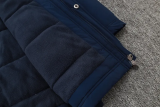 24-25 Marseille Royal Blue Hooded Windbreaker Fabric Cotton Coat (白标)