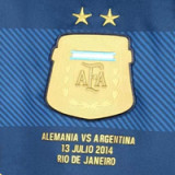 2014 Argentina Away Long Sleeve Retro Soccer Jersey