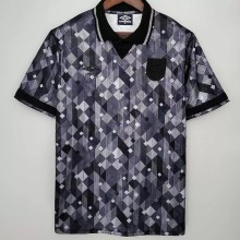 1990 England Away Black Retro Soccer Jersey