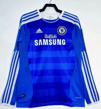 2011-2012 CHE Home UCL Edition Retro Long Sleeve Soccer Jersey