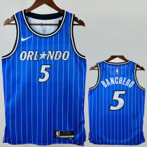 25-26 Magic BANCHERO #5 Blue Top Quality Hot Pressing NBA Jersey(条纹)