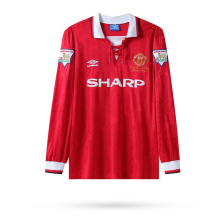 1992-1993 Man Utd Home Long sleeves Retro Soccer Jersey