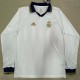 RMA White Long Sleeve Retro Soccer Jersey