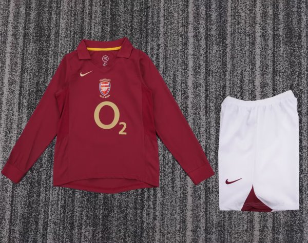 2005-2006 ARS Home Long sleeves Retro Kids Soccer Jersey