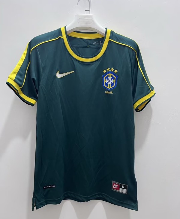 1998 Brazil Goalkeeper Retro Soccer Jersey