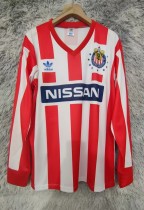 1990-1991 Chivas Home Long Sleeve Retro Soccer Jersey