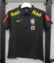 26-27 Brazil Black High Quality Polo Short Sleeve
