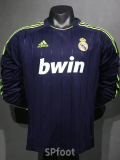 2012-2013 RMA Away Player Version  Long Sleeve Retro Soccer Jersey 长袖球员