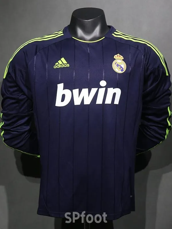 2012-2013 RMA Away Player Version  Long Sleeve Retro Soccer Jersey 长袖球员