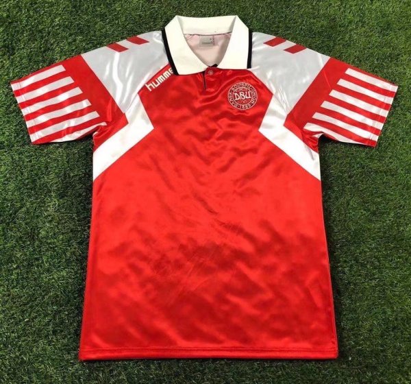 1992 Denmark Home Retro Soccer Jersey