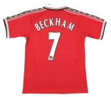 Beckham 7# 1998-1999 Man Utd Home Retro Soccer Jersey