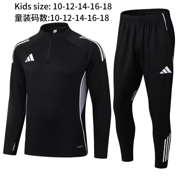 2025 AD Black Kids Half Pull Tracksuit