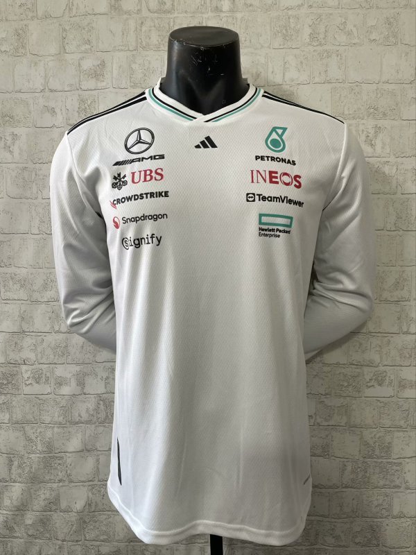 2025 F1 Benz New Pattern Long Sleeve Racing Suit 长袖