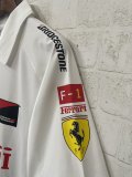 2025 F1 Ferrari New Pattern White Short Sleeve Racing Suit