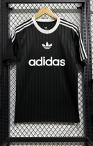 2025 AD Casual Black Fans Training shirts *三叶草