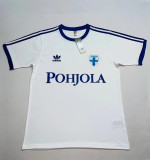 1982 Finland White Retro Soccer Jersey