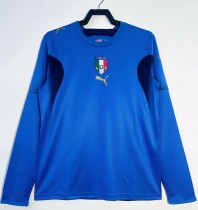 2006 Italy Home Long sleeves Retro Soccer Jersey
