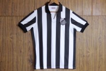 1958 Santos FC Home White and Black Retro Soccer Jersey