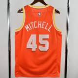 25-26 Cleveland Cavaliers MITCHELL #45 Orange City Edition Top Quality Hot Pressing NBA Jersey