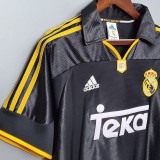 1999-2000 RMA Away Black Retro Soccer Jersey