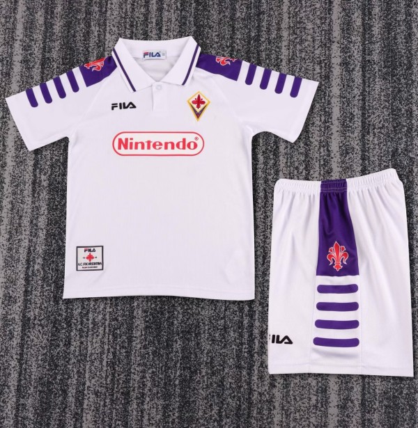 1998-1999 Fiorentina Away Retro Kids Soccer Jersey