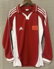 2002 China Long sleeves Retro Soccer Jersey