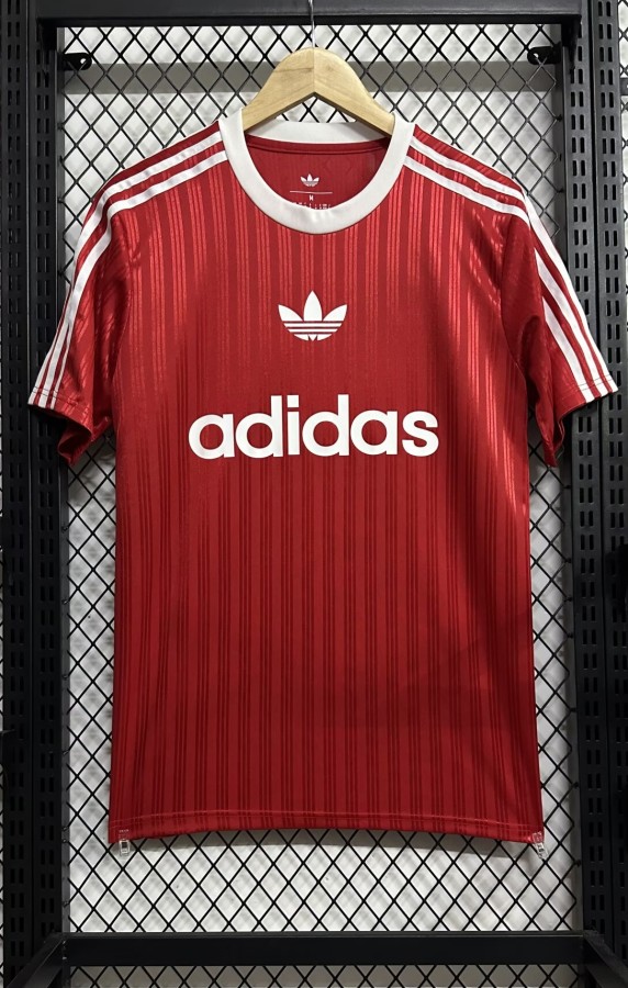2025 AD Casual Red Fans Training shirts *三叶草