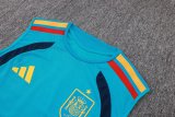 2026 Spain Blue High Quality Player Version Tank Top And Shorts Suit (球员套装)